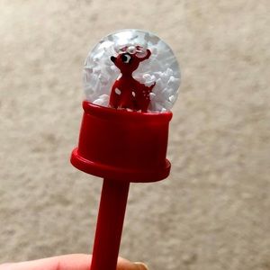 🦋FREE with 2+ bundle- Rudolph snow globe pen